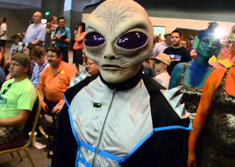 A festival in Roswell, Mexico to celebrate their belief that aliens have la...